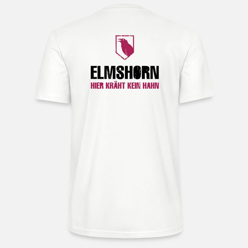 Elmshorn Krähe grau-weiß - Stanley/Stella Unisex Bio-T-Shirt CRAFTER - Weiß