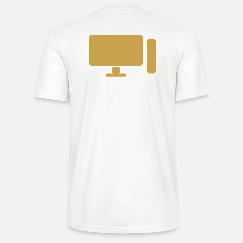 Minimal PC Setup Icon – Gamer Design - Stanley/Stella Unisex Bio-T-Shirt CRAFTER - Weiß