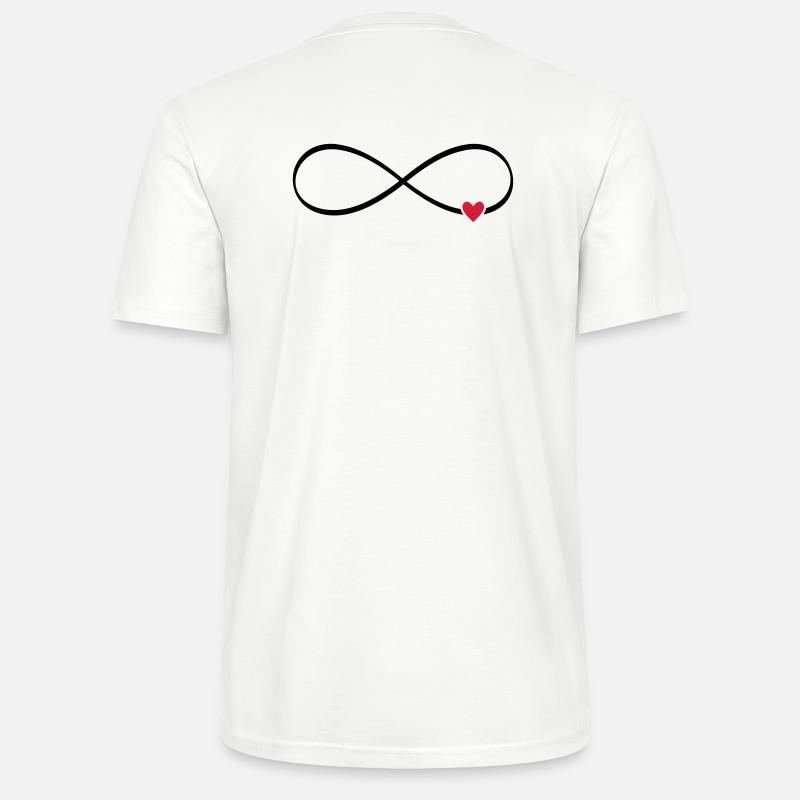 Herz unendlichkeit Zeichen Symbol Geschenk - Stanley/Stella Unisex Bio-T-Shirt CRAFTER - Weiß