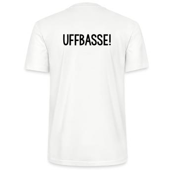 UFFBASSE Dialekt badisch - Stanley/Stella Unisex Bio-T-Shirt CRAFTER - Weiß - Hinten - Michal (187cm)