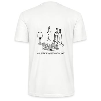 ein Abend in bester Gesellschaft - Stanley/Stella Unisex Bio-T-Shirt CRAFTER - Weiß - Hinten - Michal (187cm)