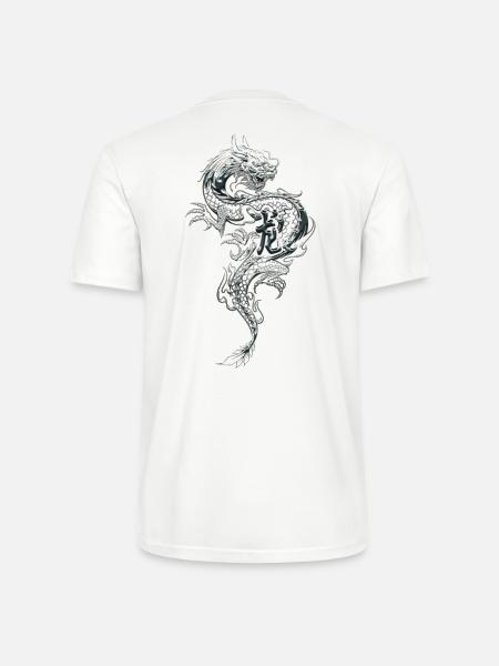 Drakar fantasy dragons spirit reptiler odjur - Ekologisk T-shirt CRAFTER unisex från Stanley/Stella - vit