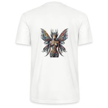 La Fée Lianne by FairyBreizh - T-shirt bio CRAFTER Stanley Stella Unisexe - blanc - Dos - Michal (187cm)