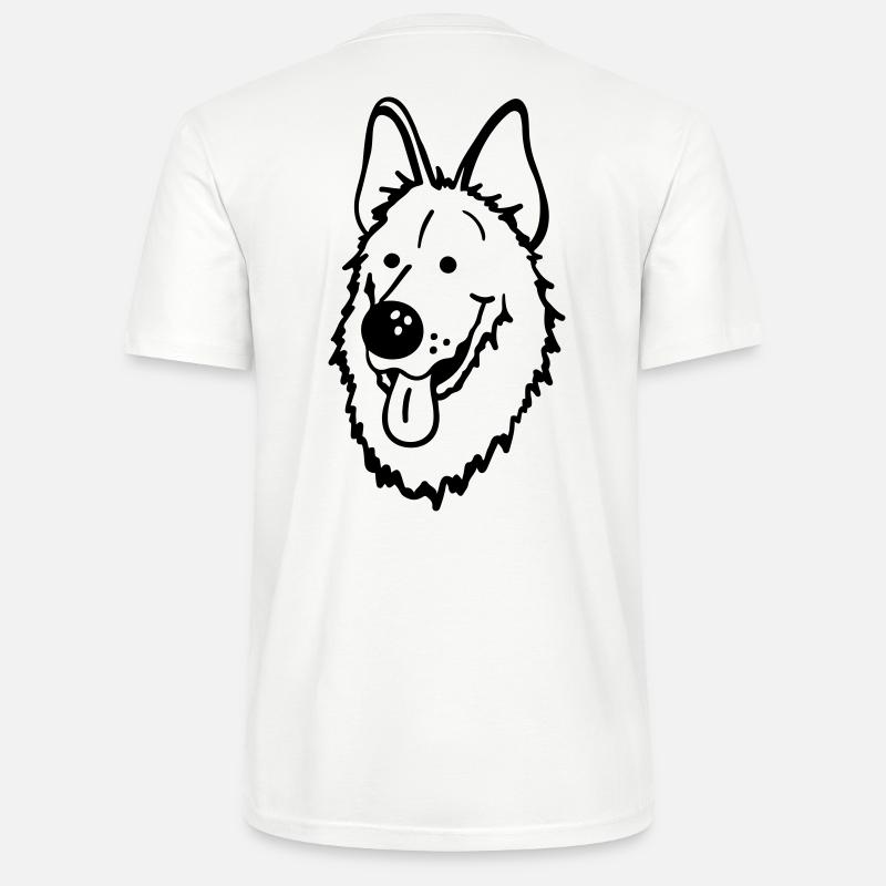 Lustiger Deutscher Schäferhund - Stanley/Stella Unisex Bio-T-Shirt CRAFTER - Weiß