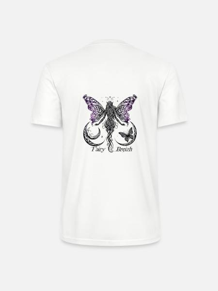 The Mischievous Fairy by FairyBreizh - Stanley/Stella CRAFTER Unisex Organic T-Shirt - white