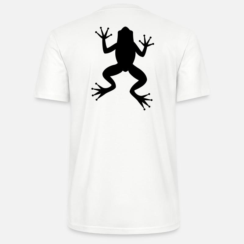 Frog toad tree frog silhouette - Stanley/Stella CRAFTER Unisex Organic T-Shirt - white