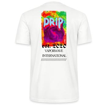 Trippy drip - Stanley/Stella CRAFTER Unisex Organic T-Shirt - white - Back - Michal (187cm)