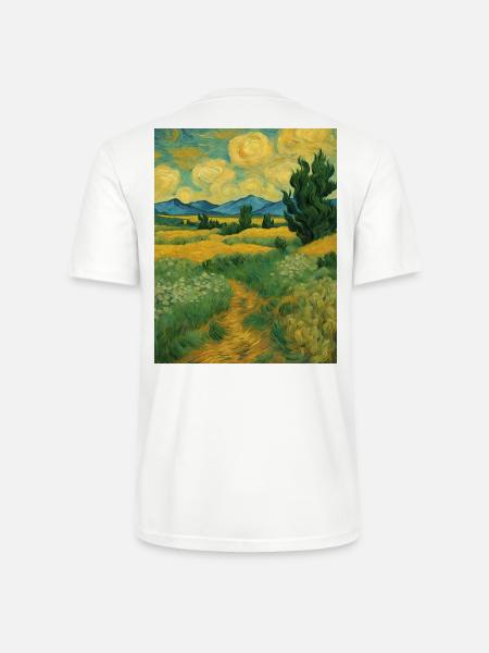 Paysage au coucher du soleil - T-shirt bio CRAFTER Stanley Stella Unisexe - blanc