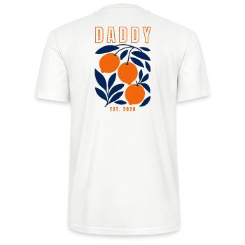 Papa Papa Père 2026 - T-shirt bio CRAFTER Stanley Stella Unisexe - blanc - Dos - Michal (187cm)