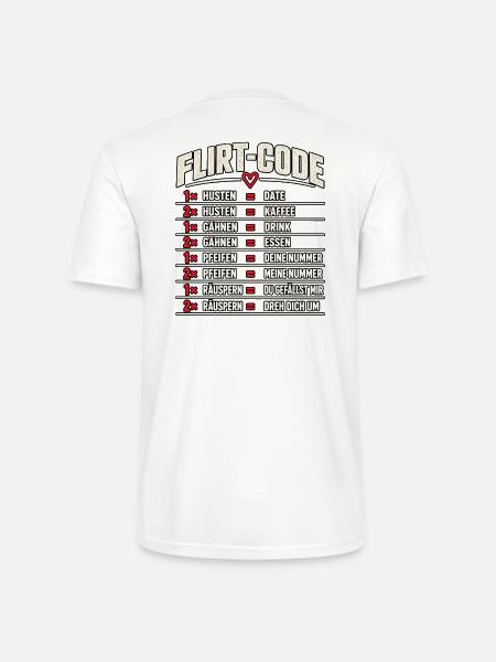 Flirt-Code – Lustiges Dating Design - Stanley/Stella Unisex Bio-T-Shirt CRAFTER - Weiß