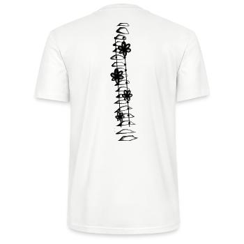 Floral Scoliosis Spinal Fusion Black - Stanley/Stella CRAFTER Unisex Organic T-Shirt - white - Back - Michal (187cm)