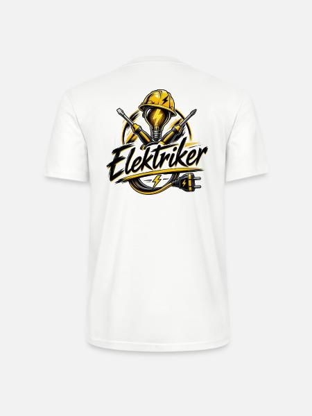 Elektriker Power Icon - Stanley/Stella Unisex Bio-T-Shirt CRAFTER - Weiß