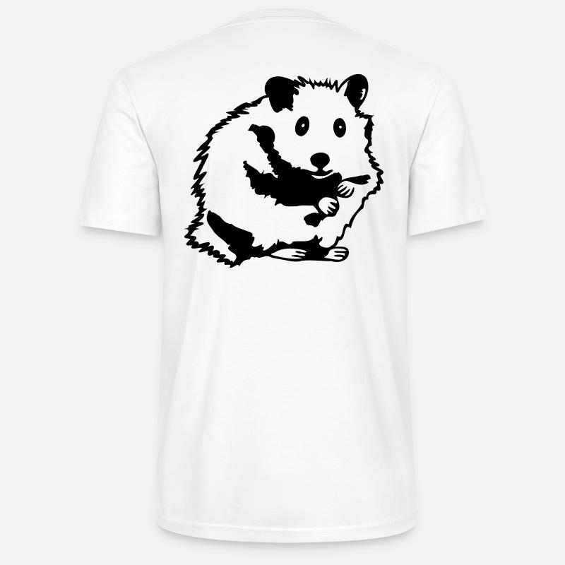 Hamster sitzt - Stanley/Stella Unisex Bio-T-Shirt CRAFTER - Weiß