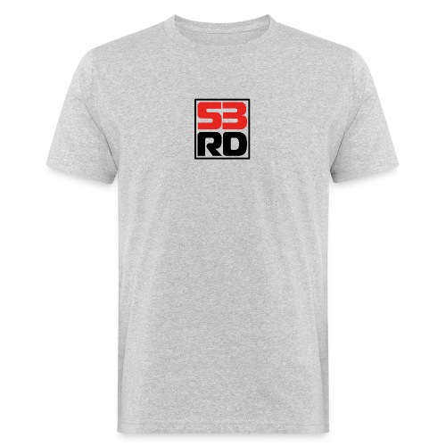 53RD Logo kompakt umrandet (schwarz-rot) - Männer Bio-T-Shirt