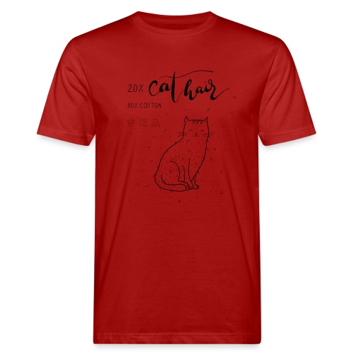 20% Cat Hair - Männer Bio-T-Shirt