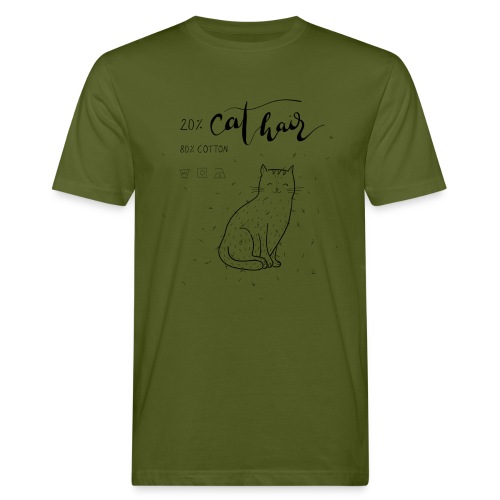20% Cat Hair - Männer Bio-T-Shirt
