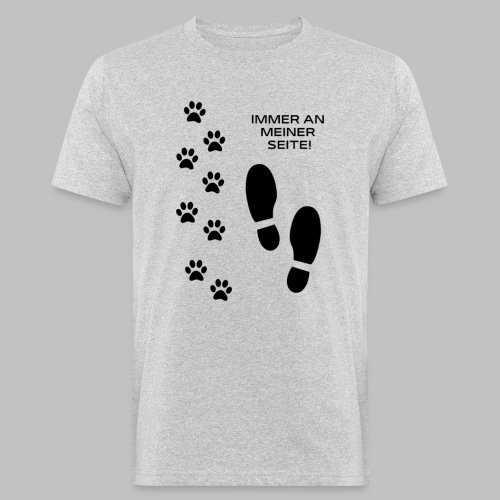 Immer an meiner Seite - Hundemotiv - Hundepfoten - Männer Bio-T-Shirt