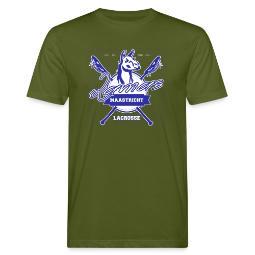 Llamas - Maastricht Lacrosse - Blauw - Mannen Bio-T-shirt