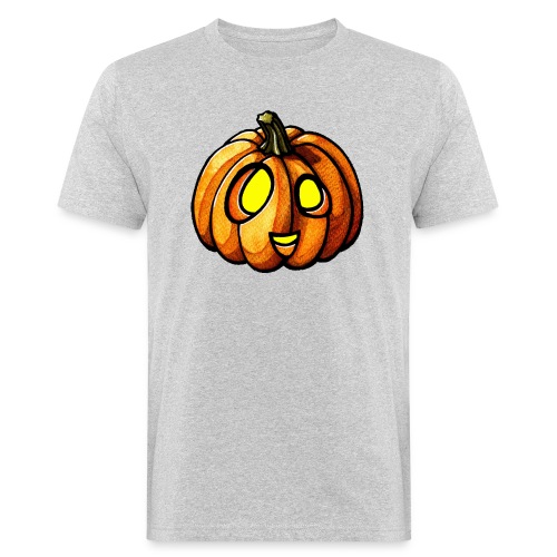 Pumpkin Halloween watercolor scribblesirii - Ekologiczna koszulka męska