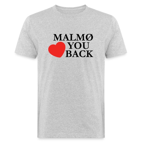 malmo heart you back garamond black - Ekologisk T-shirt herr