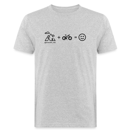 Mountains + Bike = Happiness - Men's Organic T-Shirt