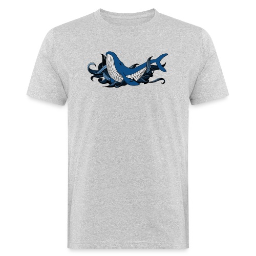 Doodle ink Whale - T-shirt ecologica da uomo
