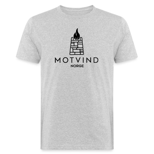 Motvind Norge - svart skrift - Økologisk T-skjorte for menn