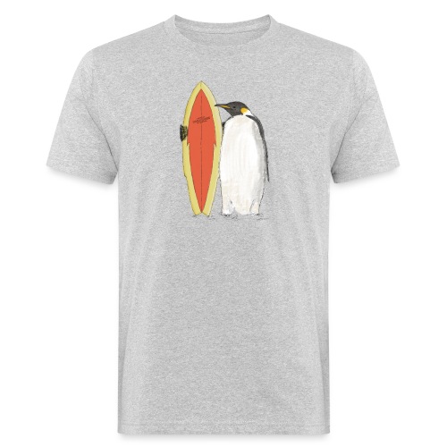 Ein Pinguin mit Surfboard - Männer Bio-T-Shirt
