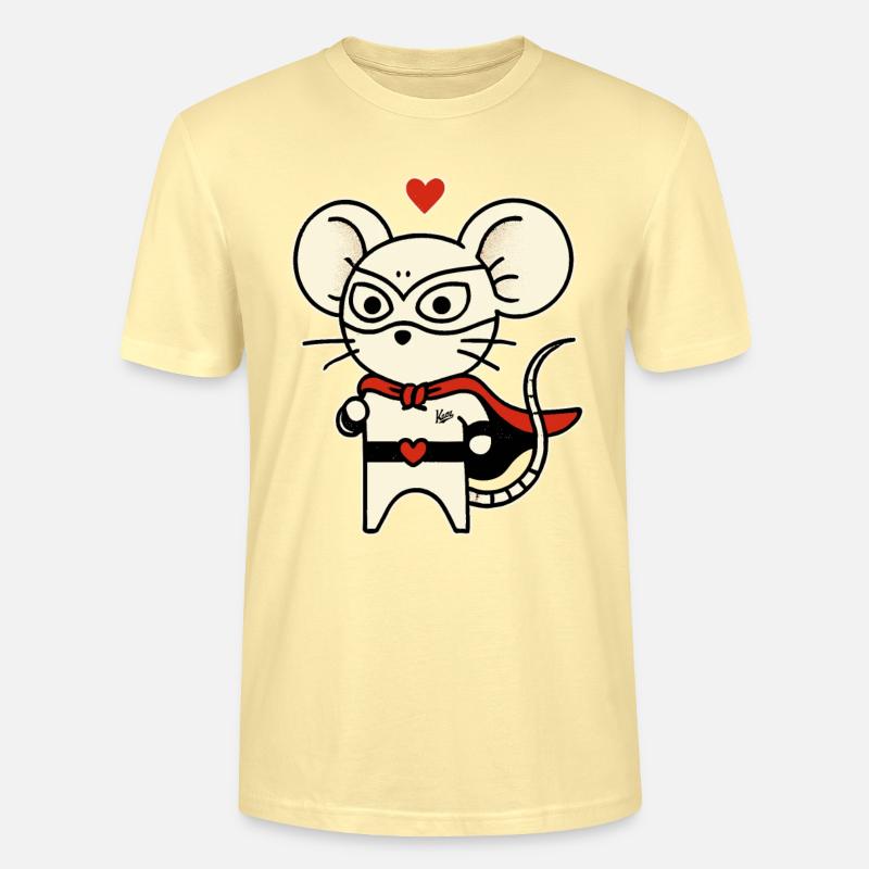 Maus Held der Liebe - Stanley/Stella Unisex Bio-T-Shirt CRAFTER - Creme