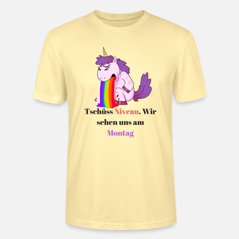 Einhorn Comic Sprüche Design - Stanley/Stella Unisex Bio-T-Shirt CRAFTER - Creme