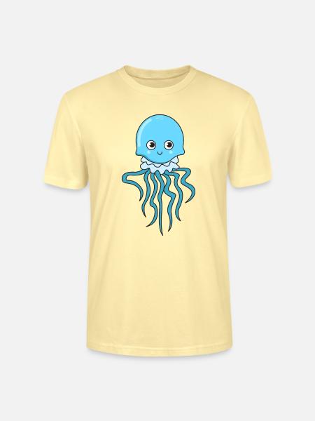 Qualle Meer Geschenk Strand Tier Comic Strand - Stanley/Stella Unisex Bio-T-Shirt CRAFTER - Creme