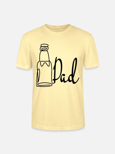 Line Art Far Fars Dag Øl - Stanley Stella CRAFTER unisex økologisk-T-shirt - cremefarvet