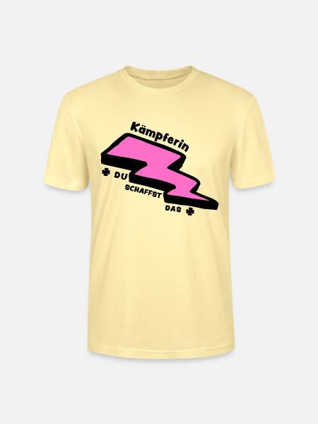 Glücksbringer: Du schaffst das! Kämpferin - Stanley/Stella Unisex Bio-T-Shirt CRAFTER - Creme