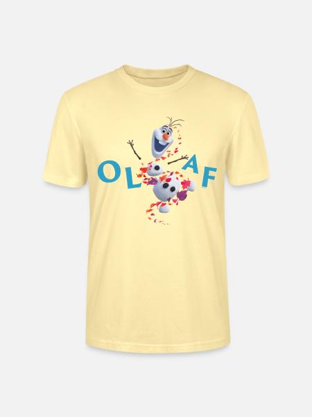 Frozen Olaf Schriftzug Mit Schneemann - Stanley/Stella Unisex Bio-T-Shirt CRAFTER - Creme