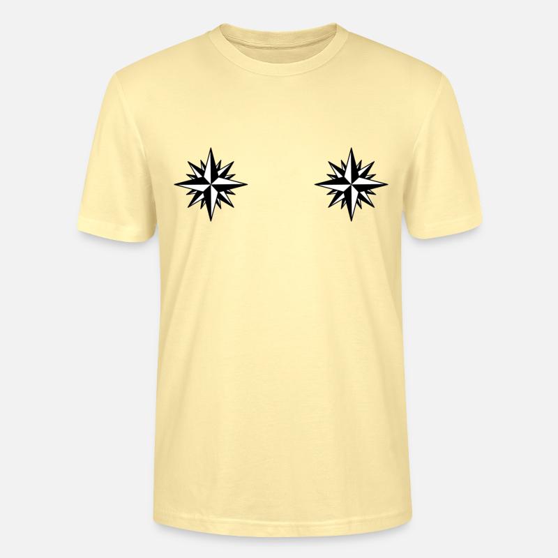 Kompass Winde Sterne - Stanley/Stella Unisex Bio-T-Shirt CRAFTER - Creme
