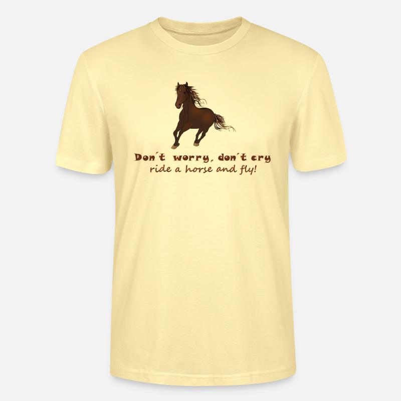 Montez à cheval et volez - T-shirt bio CRAFTER Stanley Stella Unisexe - crème
