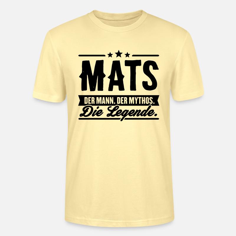 Man Myth Legend Mats - T-shirt bio CRAFTER Stanley Stella Unisexe - crème