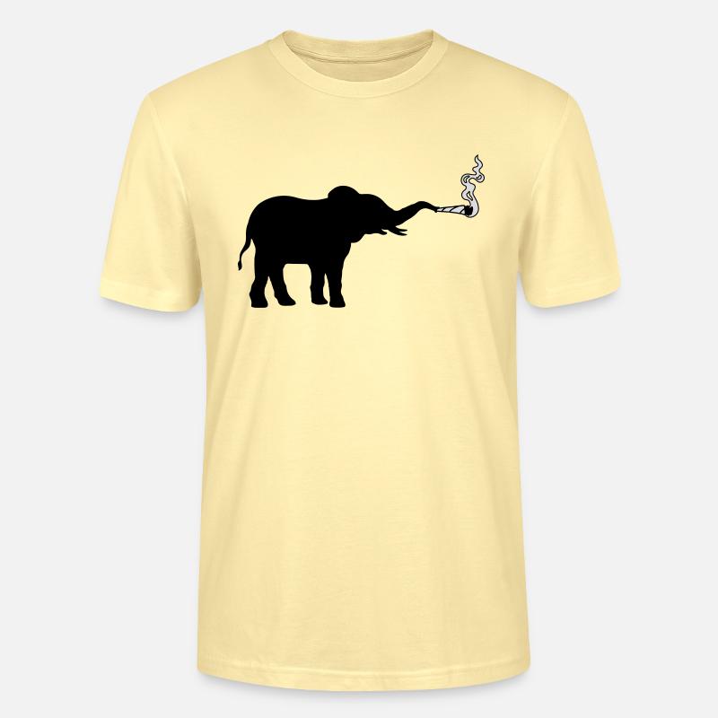 Fumer l’herbe à joint d’éléphant - T-shirt bio CRAFTER Stanley Stella Unisexe - crème