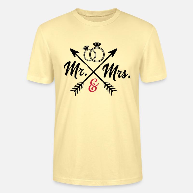 Mr. And Mrs. - Stanley/Stella Unisex Bio-T-Shirt CRAFTER - Creme