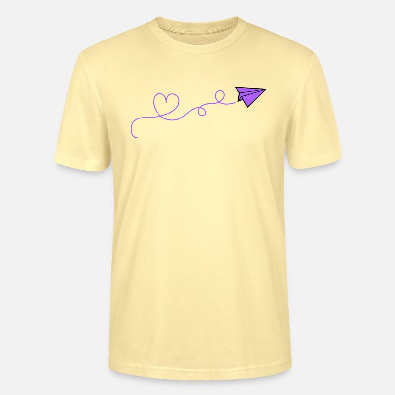papierflieger herz - Stanley/Stella Unisex Bio-T-Shirt CRAFTER - Creme