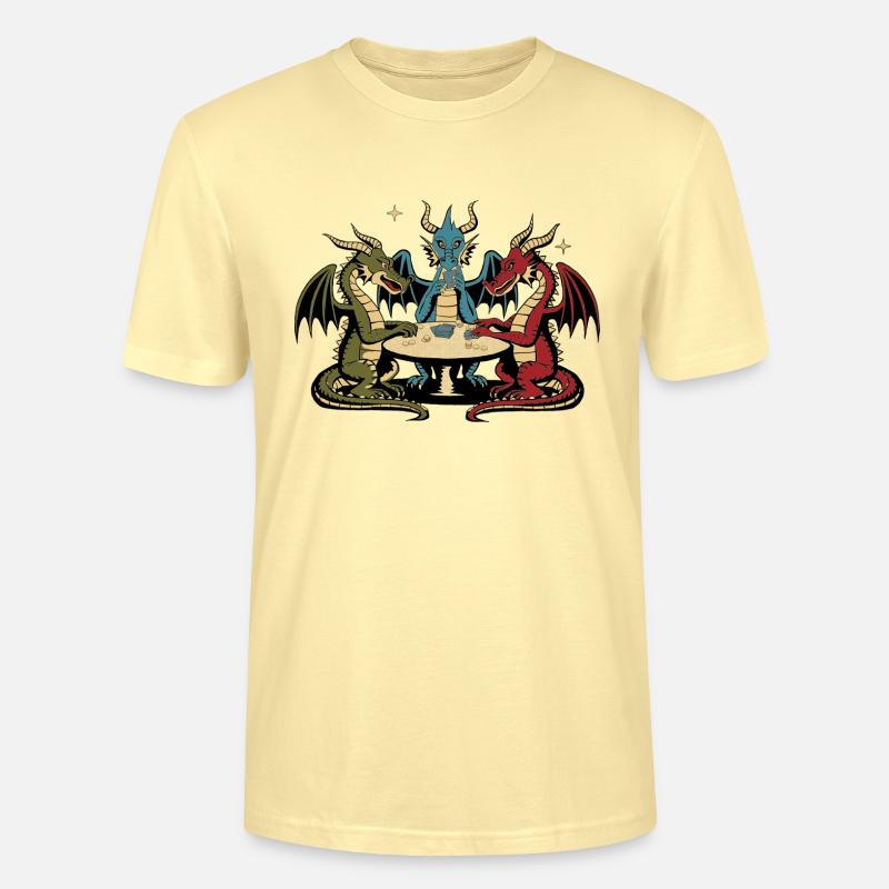 Drachen-Spielkarten - Stanley/Stella Unisex Bio-T-Shirt CRAFTER - Creme