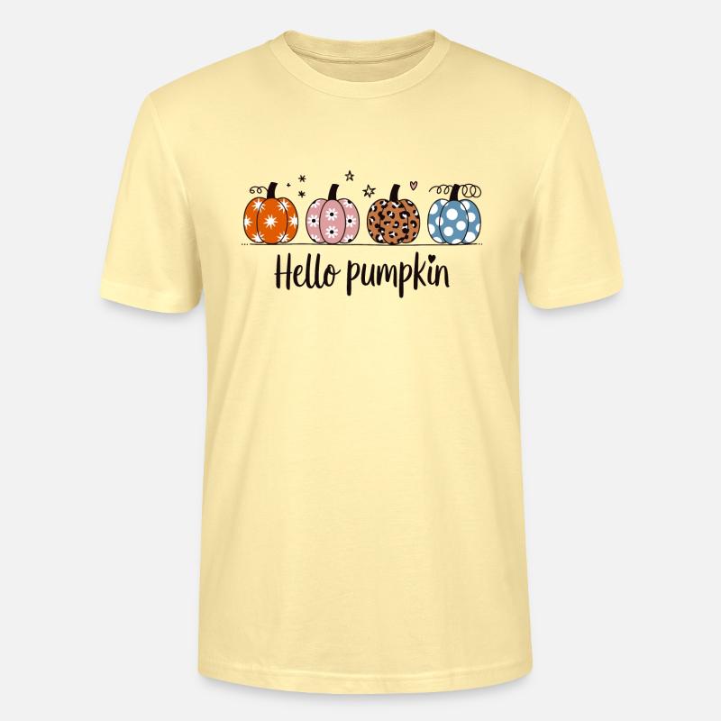 hello pumpkin - Stanley/Stella Unisex Bio-T-Shirt CRAFTER - Creme
