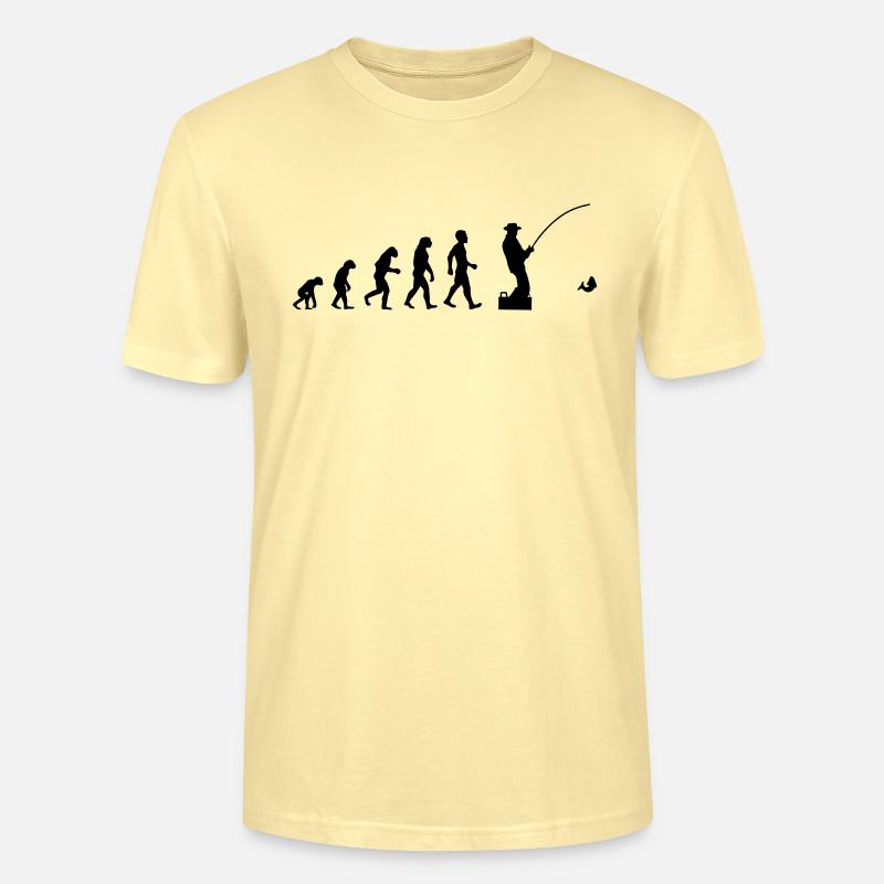 Evolution fischen Angler - Stanley/Stella Unisex Bio-T-Shirt CRAFTER - Creme