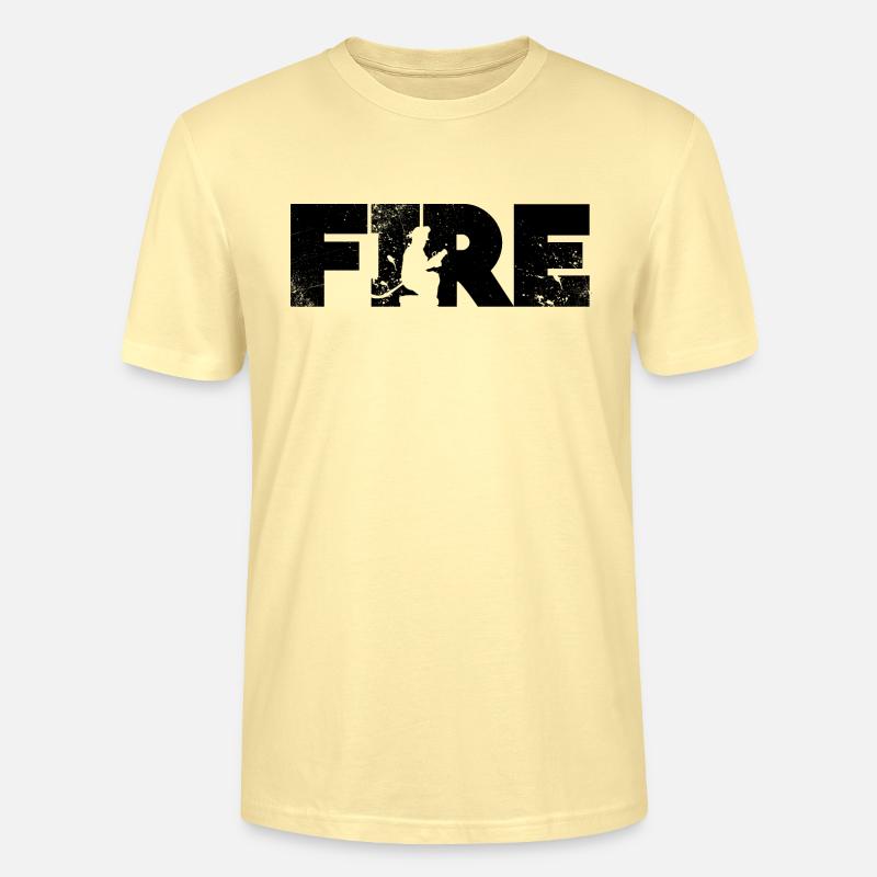Firefighter In Action - T-shirt bio CRAFTER Stanley Stella Unisexe - crème
