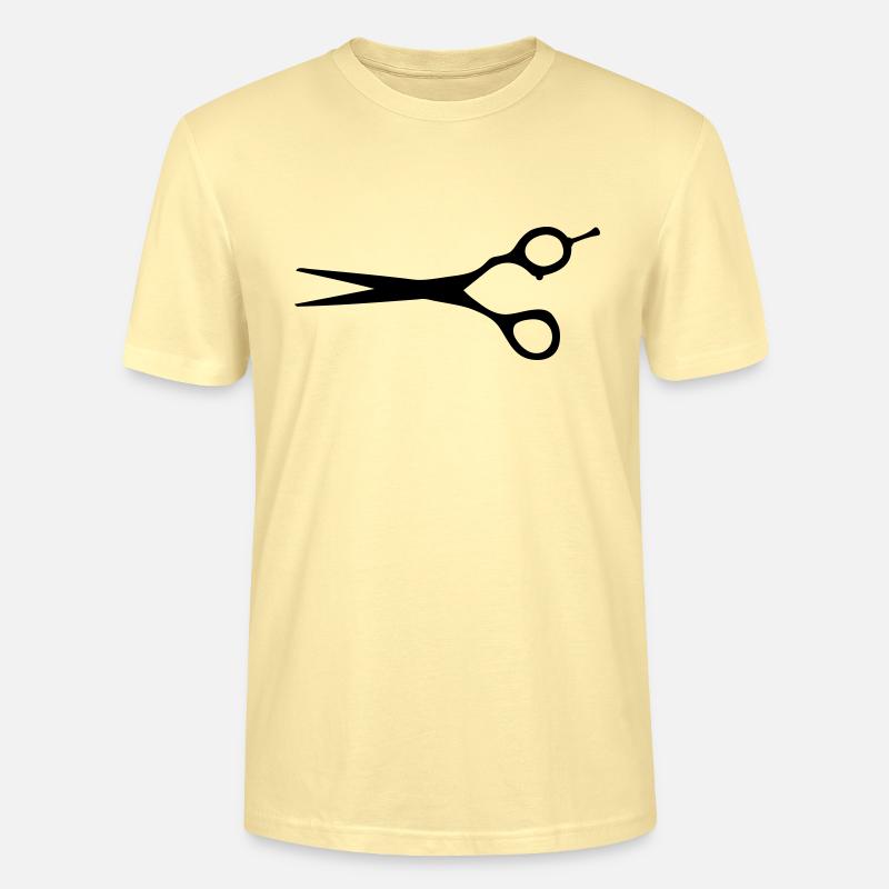 ciseaux coiffure coiffeur coiffeuse dessin - T-shirt bio CRAFTER Stanley Stella Unisexe - crème
