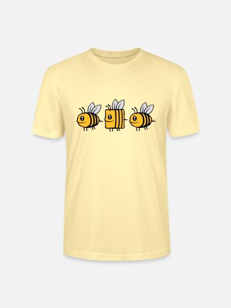 bee different comic bee - Stanley/Stella CRAFTER Unisex Organic T-Shirt - cream