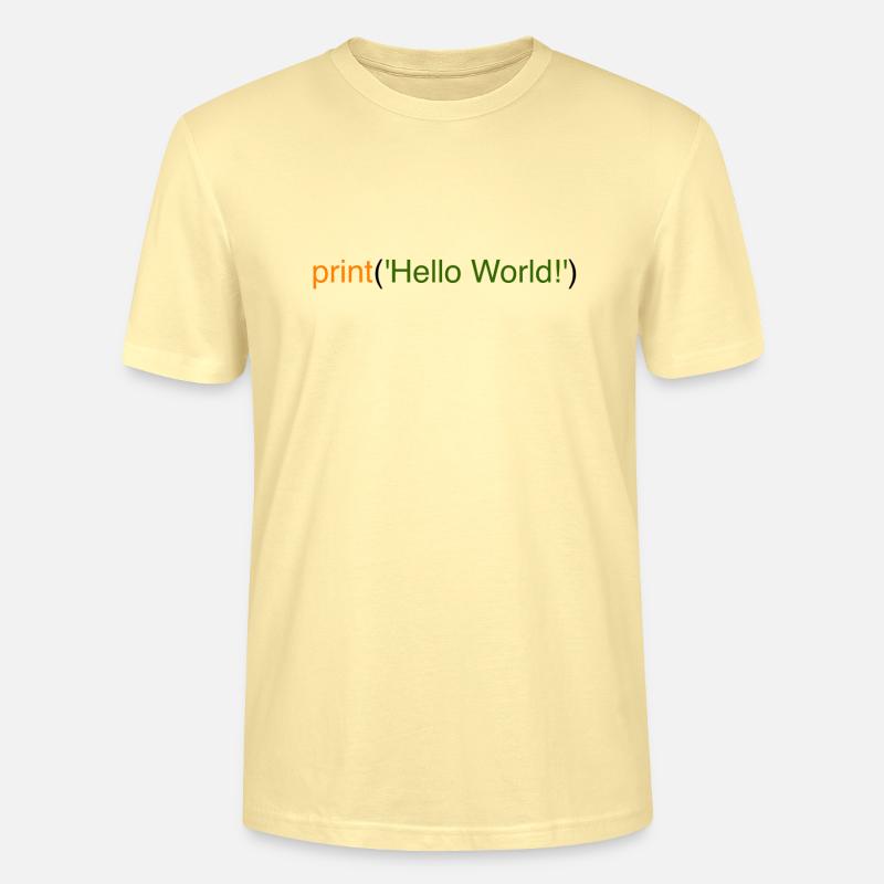 Hello World Python - Stanley/Stella CRAFTER Unisex Organic T-Shirt - cream