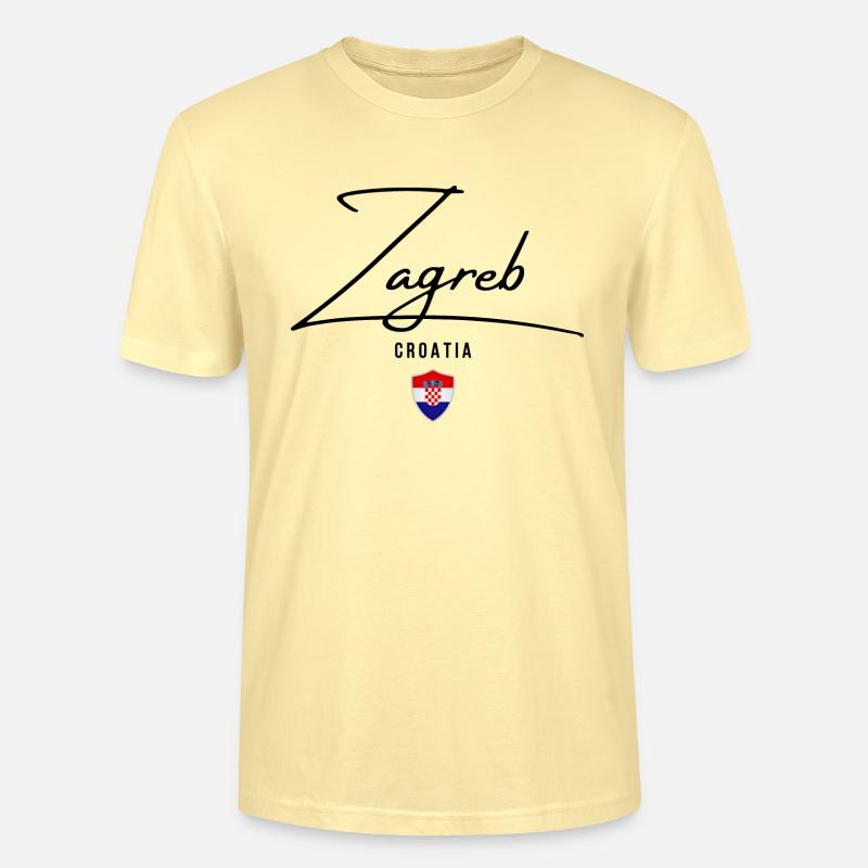 J’aime Zagreb, Zagreb Croatie - T-shirt bio CRAFTER Stanley Stella Unisexe - crème