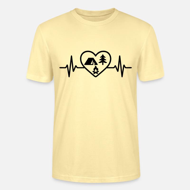 Camping Camper Herz - Stanley/Stella Unisex Bio-T-Shirt CRAFTER - Creme