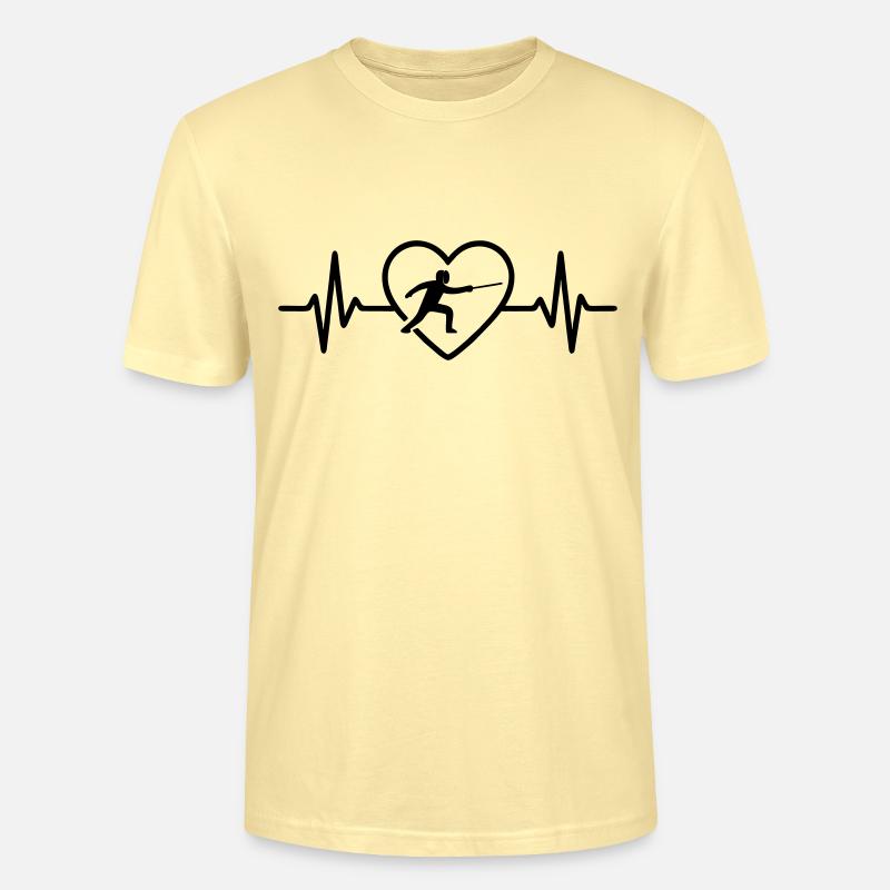 Fechten Herz - Stanley/Stella Unisex Bio-T-Shirt CRAFTER - Creme